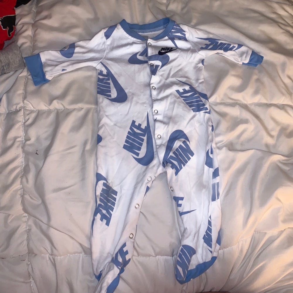 Nike Blue Footie Onesie